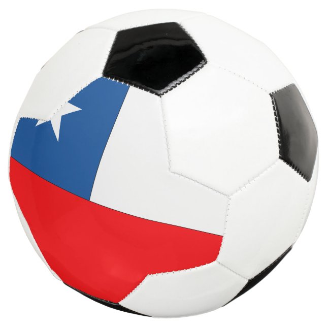 Balón De Fútbol Bandera de Chile (Tres cuartos)