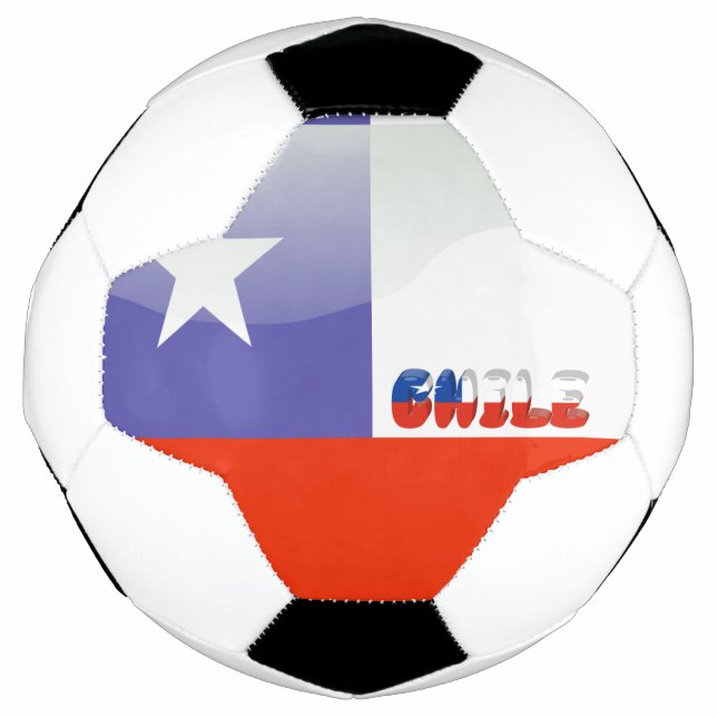 Balón De Fútbol Bandera de Chile (Anverso)