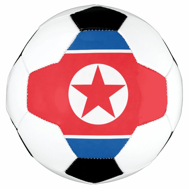 Balón De Fútbol Bandera de Corea del Norte (Anverso)