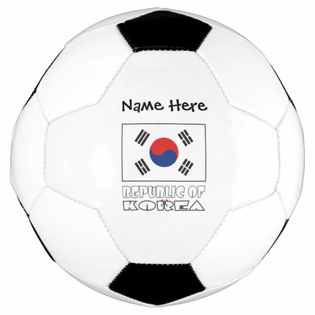 Balón De Fútbol Bandera de Corea del Sur personalizada República d (Anverso)