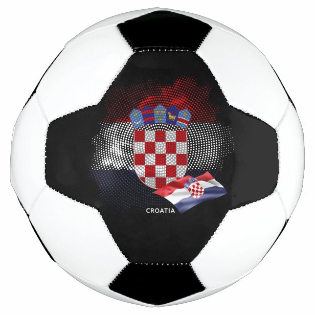 Balón De Fútbol bandera de Croacia (Anverso)