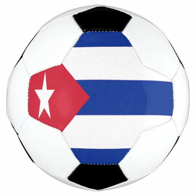Balón De Fútbol Bandera de Cuba (Anverso)