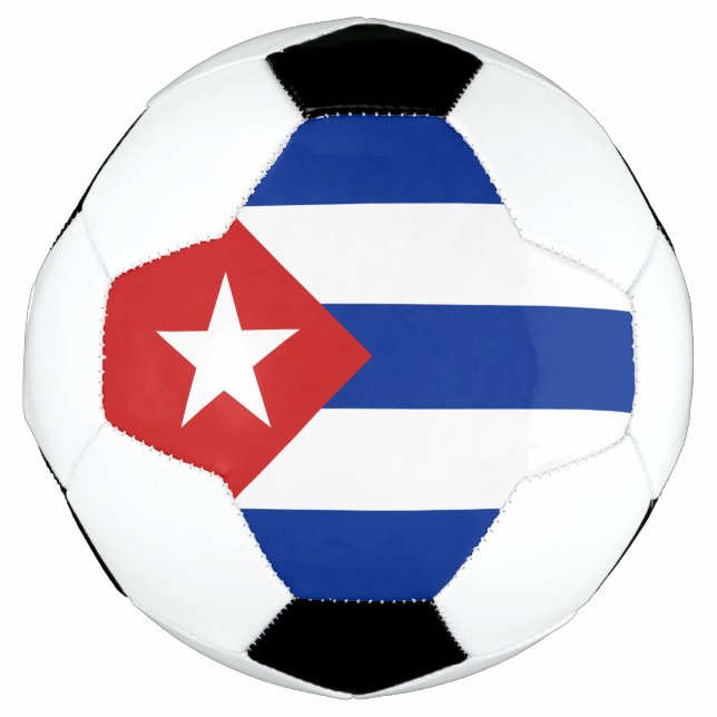 Balón De Fútbol Bandera de Cuba (Anverso)