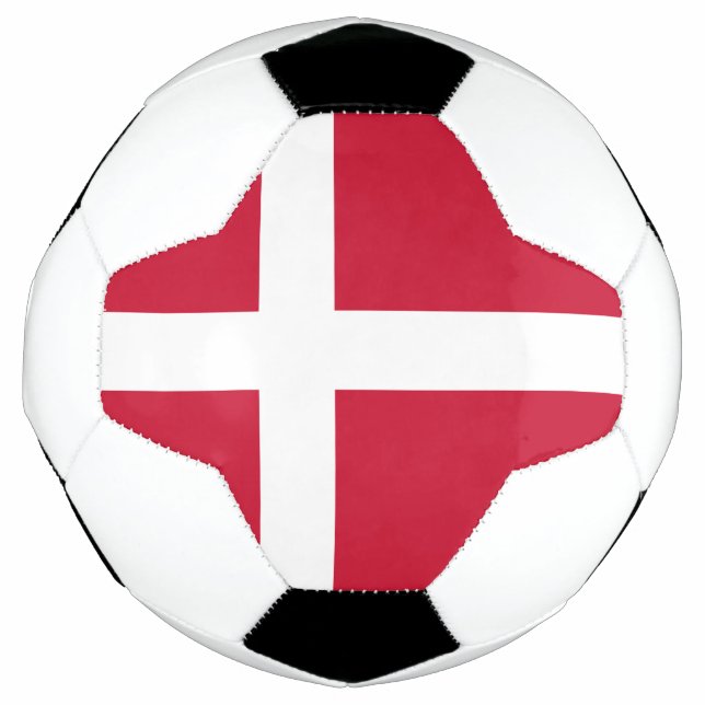 Balón De Fútbol Bandera de Dinamarca (Anverso)