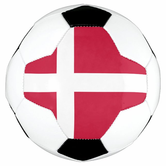 Balón De Fútbol Bandera de Dinamarca (Anverso)