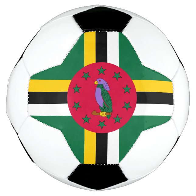 Balón De Fútbol Bandera de Dominica (Anverso)