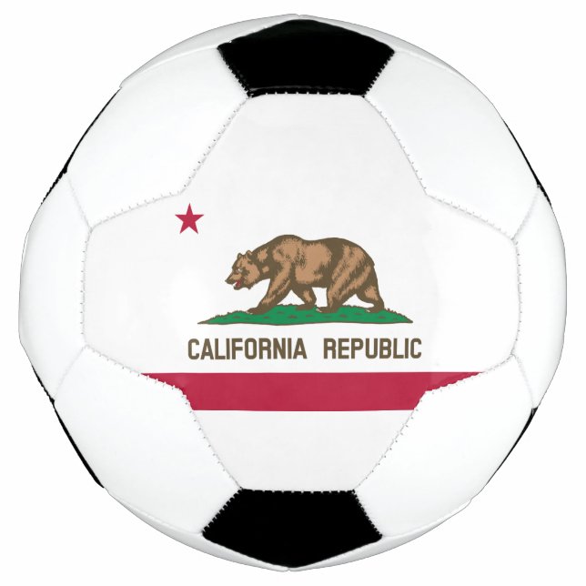 Balón De Fútbol Bandera de estado de California (Anverso)