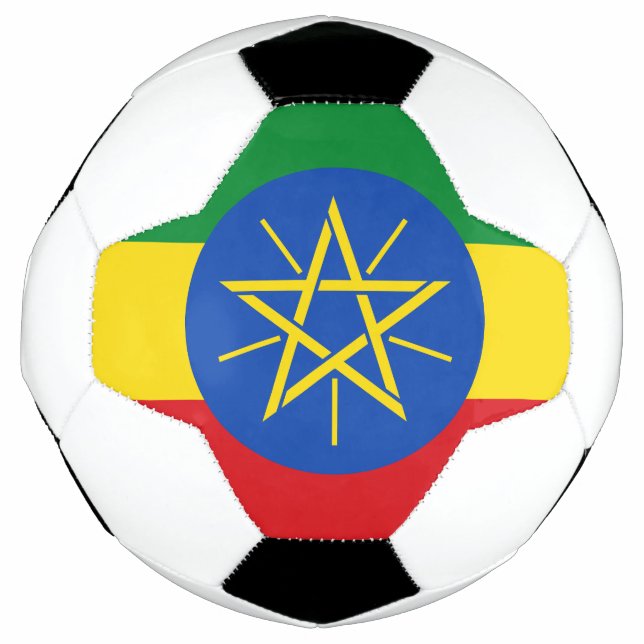 Balón De Fútbol Bandera de Etiopía (Anverso)