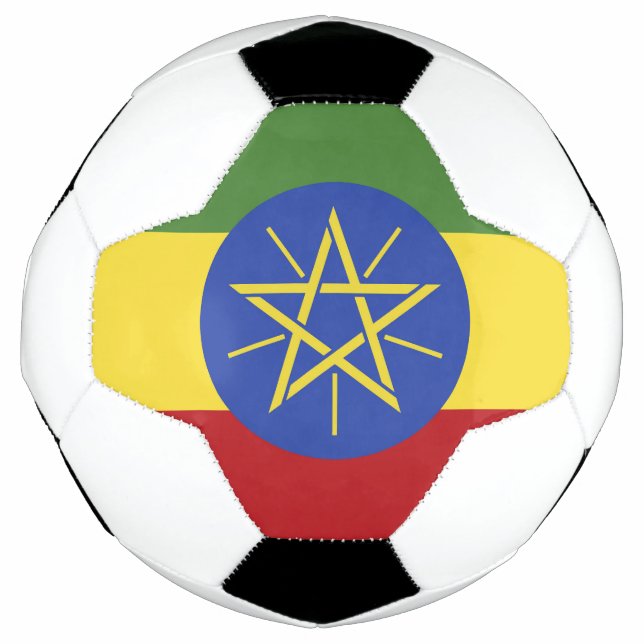 Balón De Fútbol Bandera de Etiopía (Anverso)