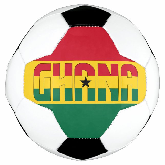 Balón De Fútbol Bandera de Ghana Adorable Patriótico (Anverso)