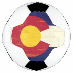 Balón De Fútbol Bandera de Grunge de Colorado