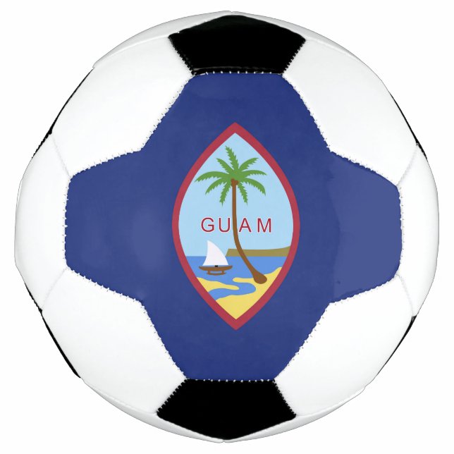 Balón De Fútbol Bandera de Guam (Anverso)