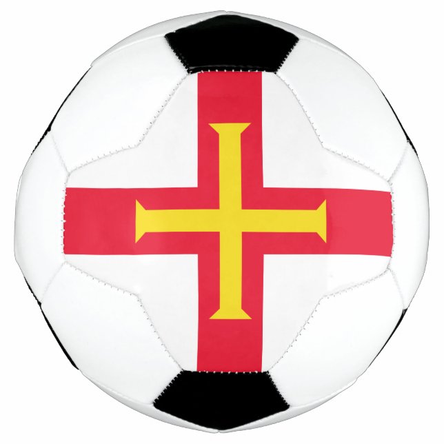 Balón De Fútbol Bandera de Guernsey (Anverso)