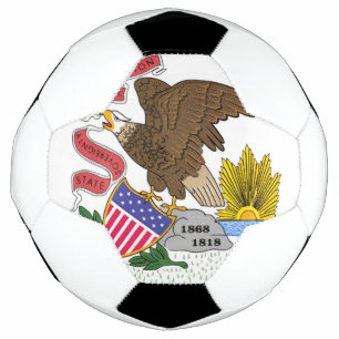 Balón De Fútbol Bandera de Illinois