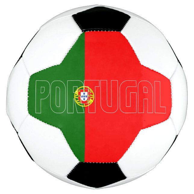 Balón De Fútbol Bandera de Inscripción de Portugal Patriótico Verd (Anverso)