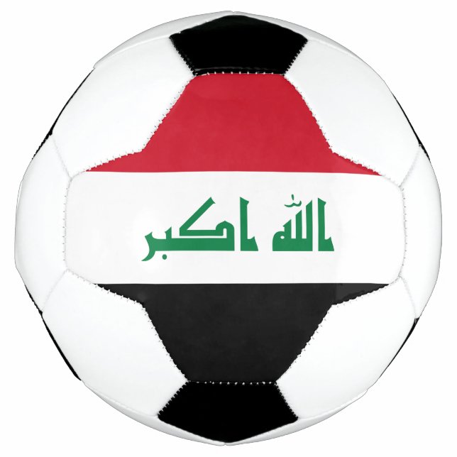 Balón De Fútbol Bandera de Irak (Anverso)