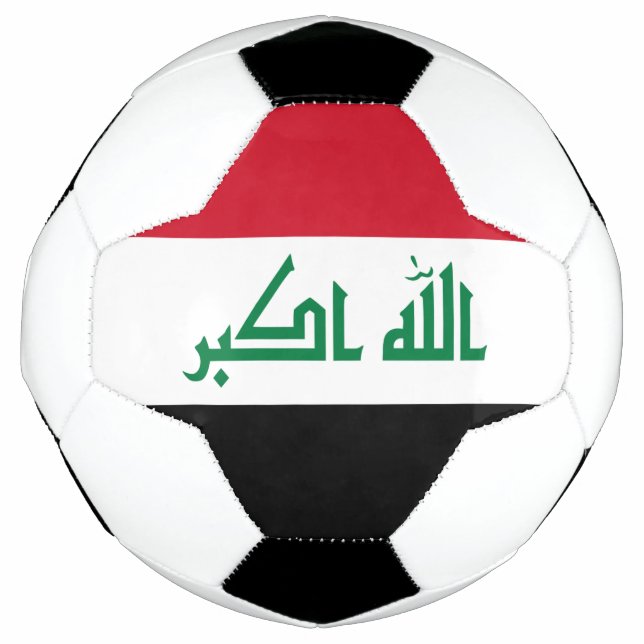 Balón De Fútbol Bandera de Iraq (Anverso)