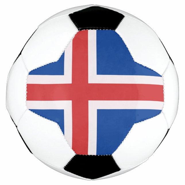 Balón De Fútbol Bandera de Islandia (Anverso)