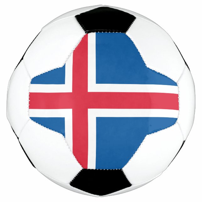 Balón De Fútbol Bandera de Islandia (Anverso)
