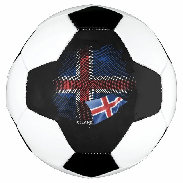 Balón De Fútbol bandera de Islandia (Anverso)