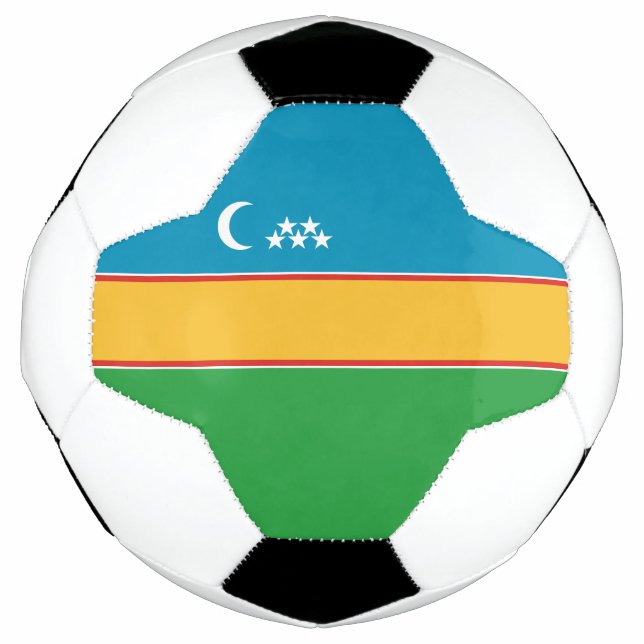 Balón De Fútbol Bandera de Karakalpakstan (Anverso)