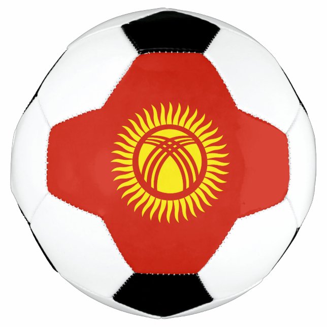 Balón De Fútbol Bandera de Kirguistán (Anverso)