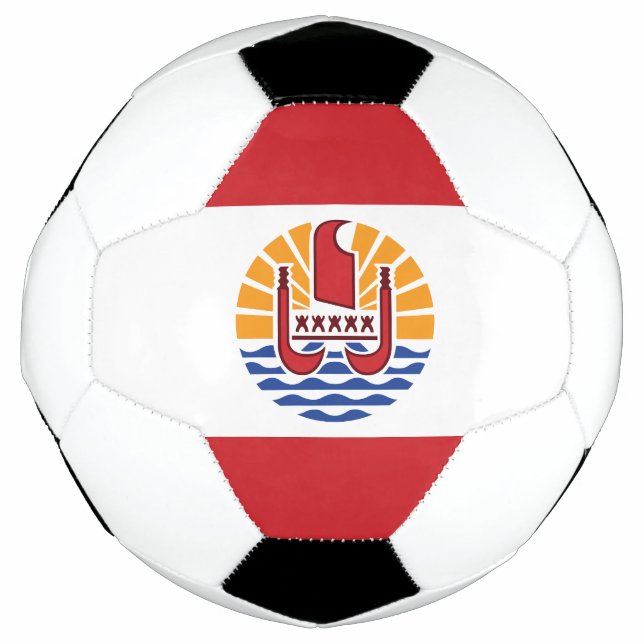 Balón De Fútbol Bandera de la Polinesia Francesa (Anverso)
