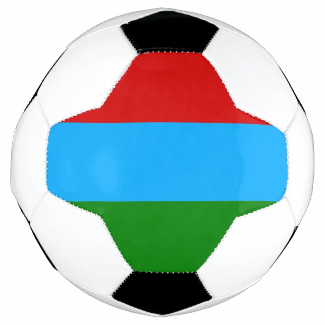 Balón De Fútbol Bandera de la República de Karelia (Anverso)