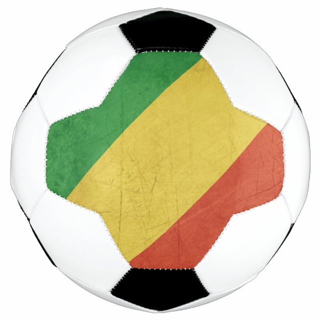 Balón De Fútbol Bandera de la República del Congo (Anverso)
