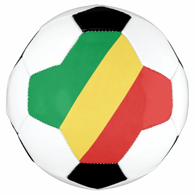 Balón De Fútbol Bandera de la República del Congo (Anverso)