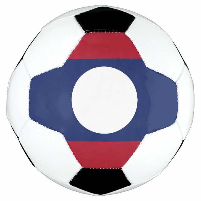Balón De Fútbol Bandera de Laos (Anverso)