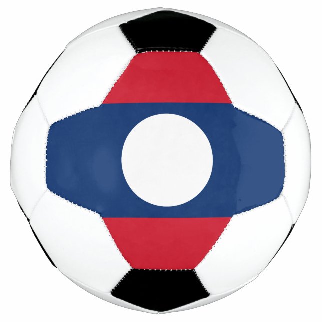 Balón De Fútbol Bandera de Laos (Anverso)
