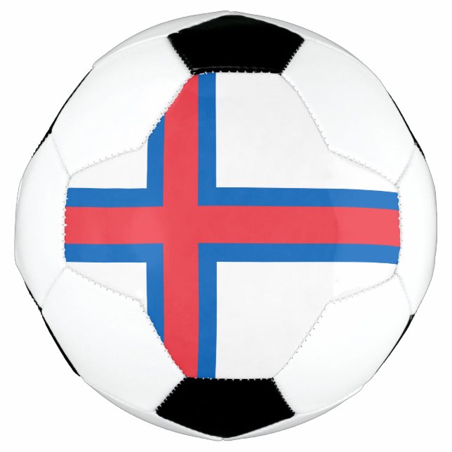 Balón De Fútbol Bandera de las Islas Feroe (Anverso)