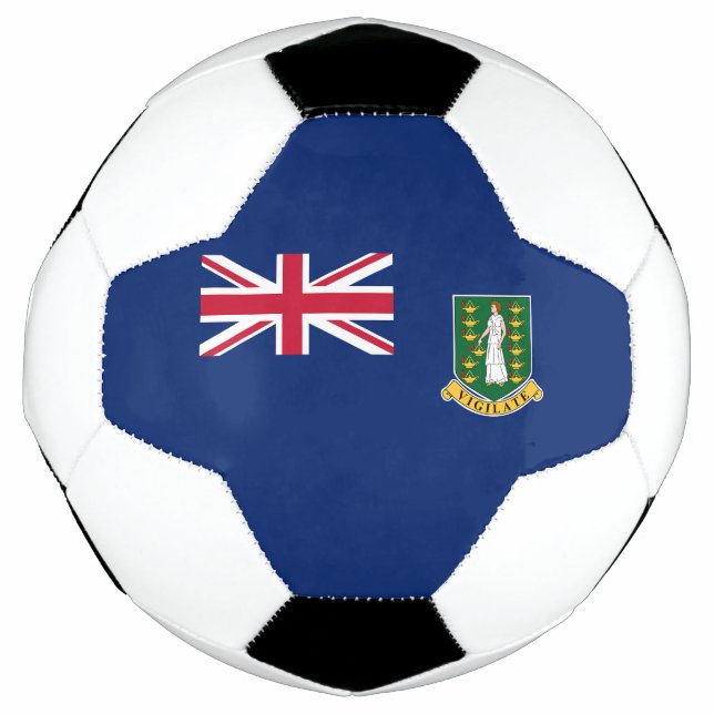 Balón De Fútbol Bandera de las Islas Vírgenes Británicas (Anverso)