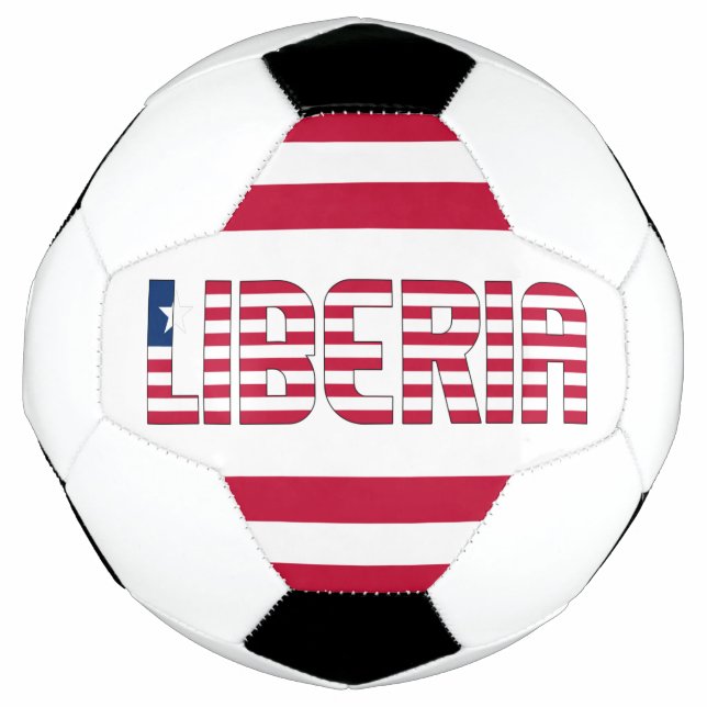 Balón De Fútbol Bandera de Liberia Adorable Patriótico (Anverso)