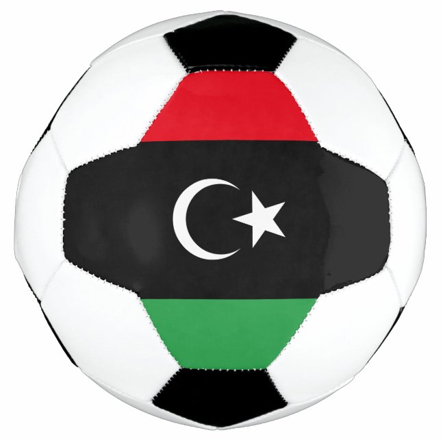 Balón De Fútbol Bandera de Libia (Anverso)