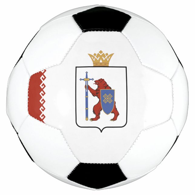 Balón De Fútbol Bandera de Mari El (Anverso)