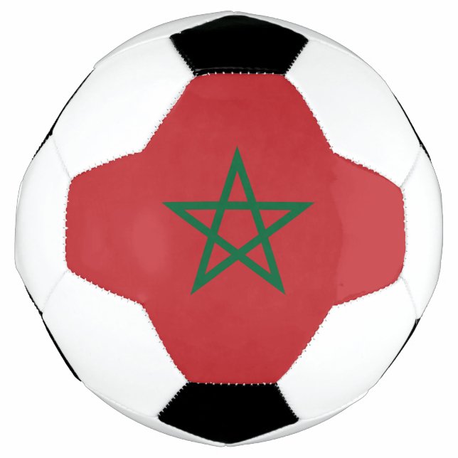 Balón De Fútbol Bandera de Marruecos (Anverso)