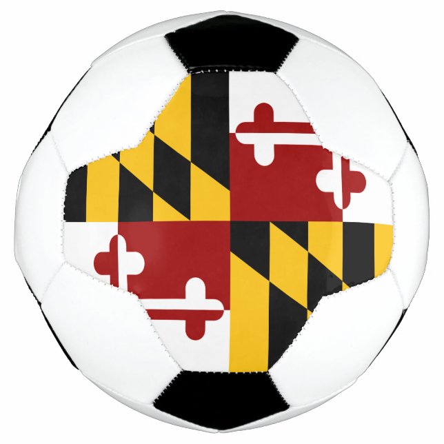 Balón De Fútbol Bandera de Maryland (Anverso)
