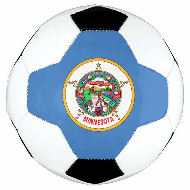 Balón De Fútbol Bandera de Minnesota (Anverso)