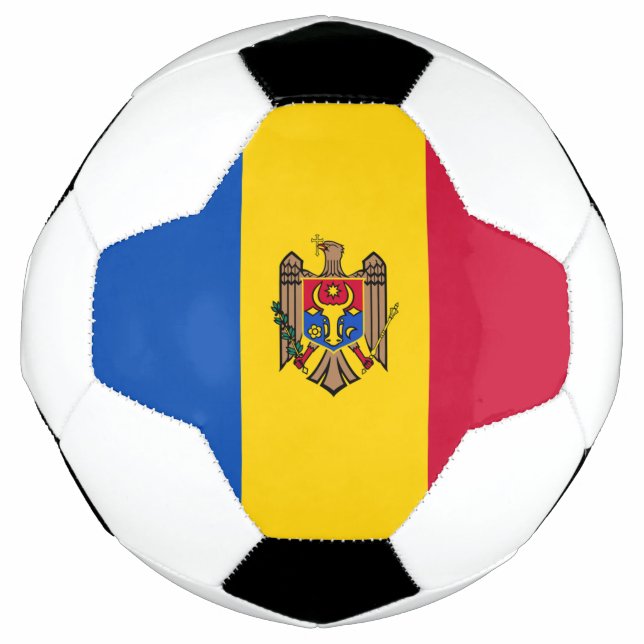 Balón De Fútbol Bandera de Moldavia (Anverso)