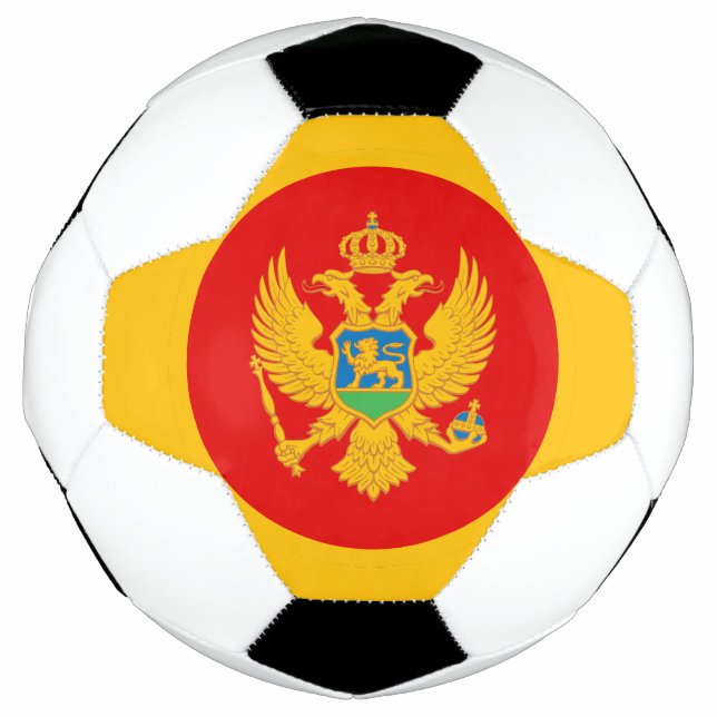Balón De Fútbol Bandera de Montenegro (Anverso)