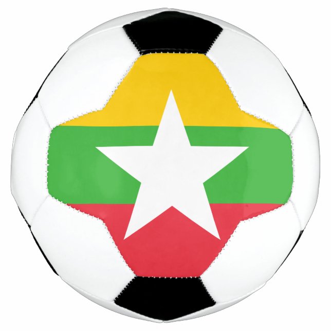 Balón De Fútbol Bandera de Myanmar (Anverso)