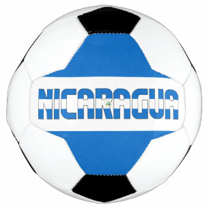 Balón De Fútbol Bandera de Nicaragua Adorable Patriótico