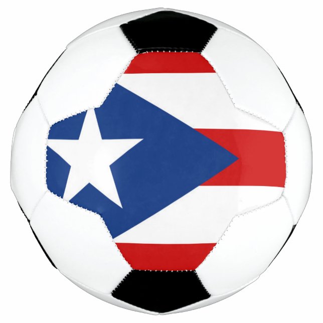 Balón De Fútbol Bandera de Puerto Rico (Anverso)