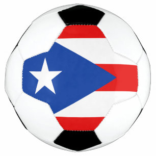 Balón De Fútbol bandera de Puerto Rico