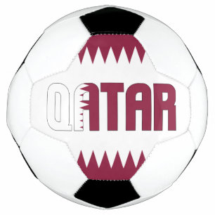 Balón De Fútbol Bandera de Qatar Adorable Patriótica