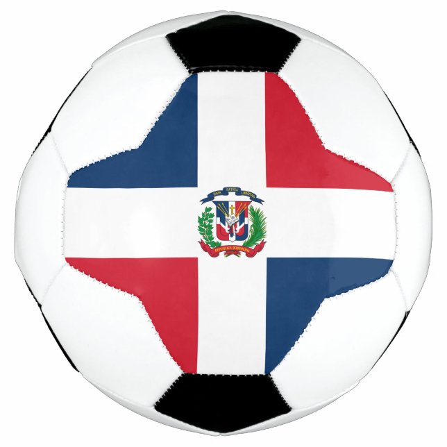 Balón De Fútbol Bandera de República Dominicana (Anverso)