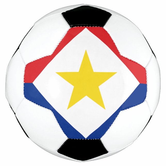 Balón De Fútbol Bandera de Saba (Anverso)