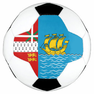 Balón De Fútbol Bandera de San Pedro y Miquelón